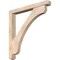 Ekena Millwork Legacy Craftsman Smooth Bracket w/ Offset Brace, Douglas Fir, 5 1/2"W x 46"D x 46"H BKT0604X46X46LEC04SDF - alternate 1